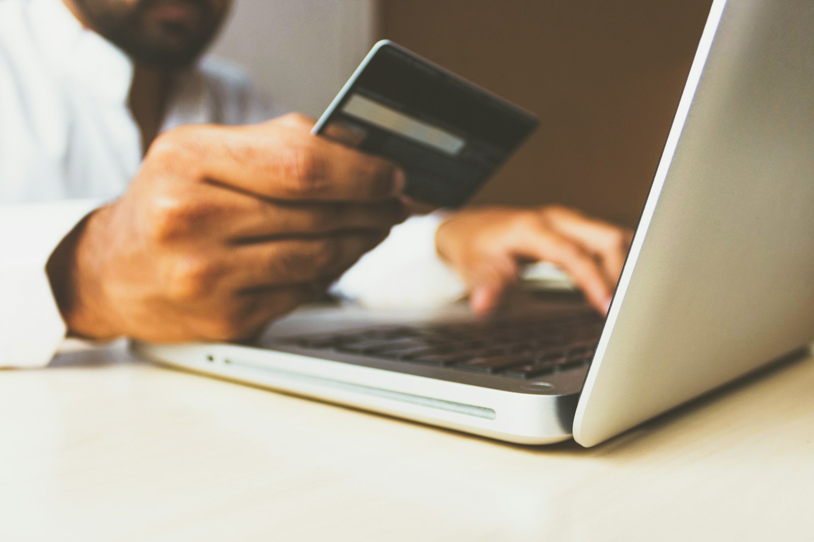 Bank card on a modern gradient background